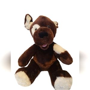 Build A Bear Retired Fudge Pup Plush Brown Cream Stuffed Animal Puppy Dog